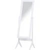 HOMCOM Miroir à Pied Inclinaison Réglable Dim. 47L X 46l X 148H Cm MDF Blanc -Miroir Soldes Boutique 21630336 1
