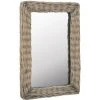 ASUPERMALL Miroir Osier Marron 40 X 60 Cm 1 ASUPERMALL Miroir Osier Marron 40 X 60 Cm -Miroir Soldes Boutique 22623055 1