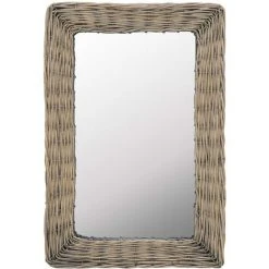 ASUPERMALL Miroir Osier Marron 40 X 60 Cm -Miroir Soldes Boutique 22623055 2