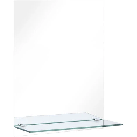 ASUPERMALL Miroir Mural Avec Etagere 50x70 Cm Verre Trempe 4 ASUPERMALL Miroir Mural Avec Etagere 50x70 Cm Verre Trempe – Image 2