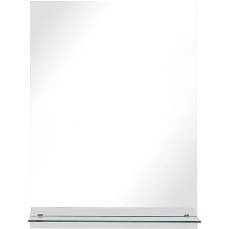 ASUPERMALL Miroir Mural Avec Etagere 50x70 Cm Verre Trempe 5 ASUPERMALL Miroir Mural Avec Etagere 50x70 Cm Verre Trempe – Image 3