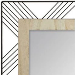 ATMOSPHERA CRÉATEUR D'INTÉRIEUR Miroir Carré Métal Et MDF Joe - Noir -Miroir Soldes Boutique 22775740 2