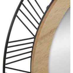 ATMOSPHERA CRÉATEUR D'INTÉRIEUR Miroir Rond Métal Et MDF Joe D45 - Noir -Miroir Soldes Boutique 22775741 3