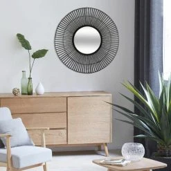 ATMOSPHERA Miroir En Rotin Noir - Noir 9 ATMOSPHERA Miroir En Rotin Noir - Noir -Miroir Soldes Boutique 22965541 4