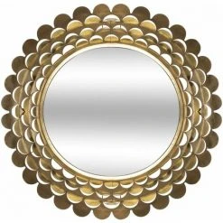 ATMOSPHERA Miroir Métallique En Forme De Fleur Dorée - Or