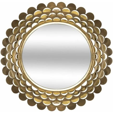 ATMOSPHERA Miroir Métallique En Forme De Fleur Dorée - Or 4 ATMOSPHERA Miroir Métallique En Forme De Fleur Dorée - Or – Image 2