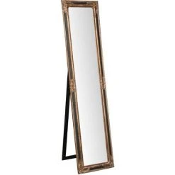 BISCOTTINI Miroir Au Sol Sur Pied L40XPR3XH170 Cm Finition Noir Vieillie