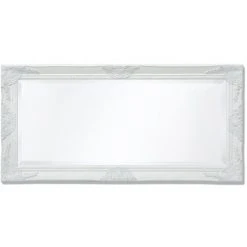 Topdeal Miroir Mural Style Baroque 100 X 50 Cm Blanc -Miroir Soldes Boutique 23024167 5