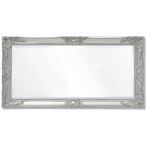 Topdeal Miroir Mural Style Baroque 100 X 50 Cm Argenté 7 Topdeal Miroir Mural Style Baroque 100 X 50 Cm Argenté – Image 5
