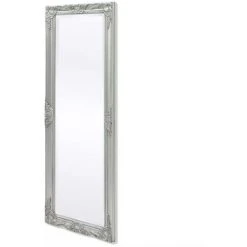 Topdeal Miroir Mural Style Baroque 140 X 50 Cm Argenté