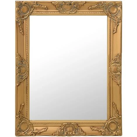 VidaXL Miroir Mural Style Baroque 50x60 Cm Doré - Or 3 VidaXL Miroir Mural Style Baroque 50x60 Cm Doré - Or