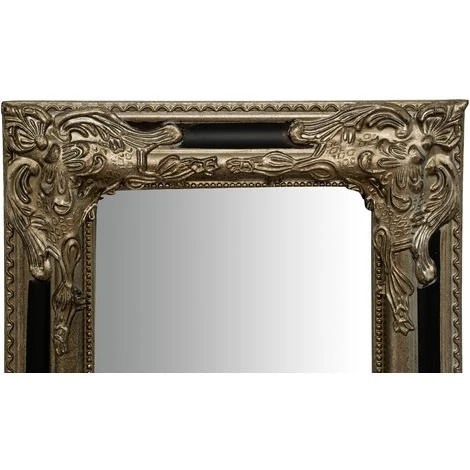 BISCOTTINI Miroir Mural Et Miroir Suspendu Vertical/horizontal L35xPR4xH82 Cm Argent Et Noir Finition Antique 5 BISCOTTINI Miroir Mural Et Miroir Suspendu Vertical/horizontal L35xPR4xH82 Cm Argent Et Noir Finition Antique – Image 3