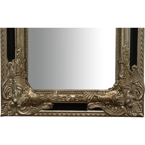 BISCOTTINI Miroir Mural Et Miroir Suspendu Vertical/horizontal L35xPR4xH82 Cm Argent Et Noir Finition Antique 7 BISCOTTINI Miroir Mural Et Miroir Suspendu Vertical/horizontal L35xPR4xH82 Cm Argent Et Noir Finition Antique – Image 5