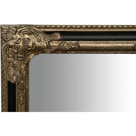 BISCOTTINI Miroir Mural Et Miroir Suspendu Vertical/horizontal L50xPR4xH70 Cm Argent Et Noir Finition Antique 5 BISCOTTINI Miroir Mural Et Miroir Suspendu Vertical/horizontal L50xPR4xH70 Cm Argent Et Noir Finition Antique – Image 3