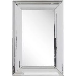 BELIANI Miroir En Verre Argenté 90x60 - Argenté
