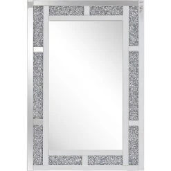 BELIANI Miroir En Verre Argenté 90x60 - Argenté