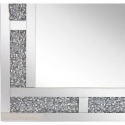 BELIANI Miroir En Verre Argenté 90x60 - Argenté -Miroir Soldes Boutique 23725475 4