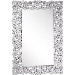 BELIANI Miroir En Verre Argenté 90x60 - Argenté