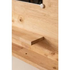 Etagère En Bois Avec Miroir (60x60 Cm) Arlan SKLUM Bois D'hévéa Bois Naturel - Bois Naturel Bois Naturel -Miroir Soldes Boutique 24238461 5