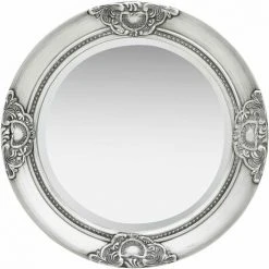 YOUTHUP Miroir Mural Style Baroque 50 Cm Argenté - Argent