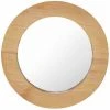 Miroir Mural 40 Cm Teck Rond VidaXL