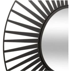Atmosphera - Miroir Mural Soleil En Métal Noir D 50 Cm - Noir -Miroir Soldes Boutique 24898597 2
