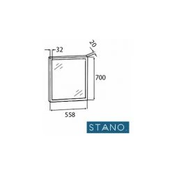 STANO. Miroir Rectangulaire NEO 56x70cm Avec Cadre Noir Mat - Noir -Miroir Soldes Boutique 25011401 3