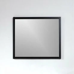 STANO. Miroir Rectangulaire SMART 80x70cm Avec Cadre Noir Mat - Noir