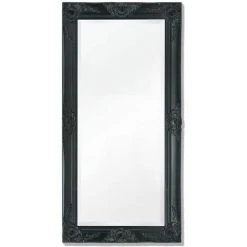 Hommoo Miroir Mural Style Baroque 100 X 50 Cm Noir HDV09974 -Miroir Soldes Boutique 25064325 4