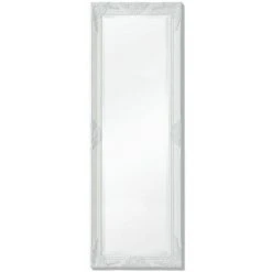 Hommoo Miroir Mural Style Baroque 140 X 50 Cm Blanc HDV09979 -Miroir Soldes Boutique 25064391 4