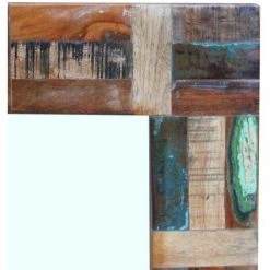 ASUPERMALL Miroir Bois De Recuperation Massif 80 X 50 Cm -Miroir Soldes Boutique 25228779 4