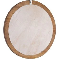 YOUTHUP Miroir Mural 60 Cm Teck Rond - Brun -Miroir Soldes Boutique 25354592 4