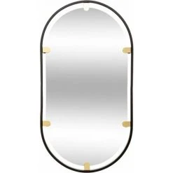 ATMOSPHERA Miroir Oval En Métal 75 X 40 - Noir