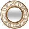 ATMOSPHERA Miroir Bambou Spirale D72 - Marron