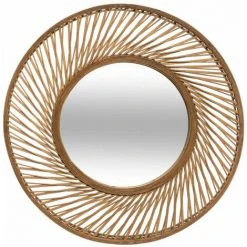 ATMOSPHERA Miroir Bambou Spirale D72 - Marron