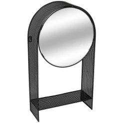 Atmosphera - Miroir à Poser Avec Tablette En Métal Noir 55 X 30 Cm - Noir