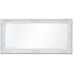 TRUE DEAL Miroir Mural Style Baroque 100 X 50 Cm Blanc -Miroir Soldes Boutique 26220297 5