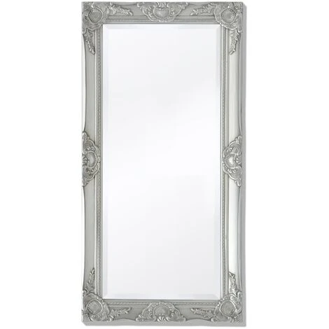 TRUE DEAL Miroir Mural Style Baroque 100 X 50 Cm Argenté 3 TRUE DEAL Miroir Mural Style Baroque 100 X 50 Cm Argenté