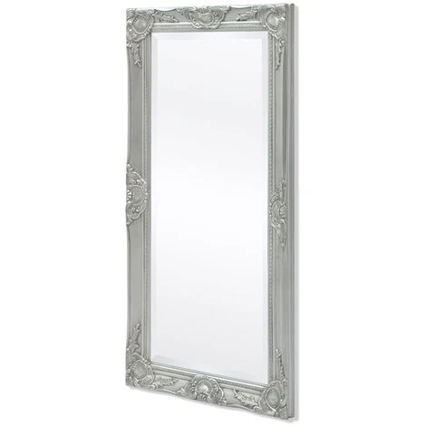 TRUE DEAL Miroir Mural Style Baroque 100 X 50 Cm Argenté 6 TRUE DEAL Miroir Mural Style Baroque 100 X 50 Cm Argenté – Image 4