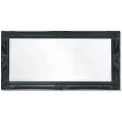TRUE DEAL Miroir Mural Style Baroque 100 X 50 Cm Noir -Miroir Soldes Boutique 26220300 5