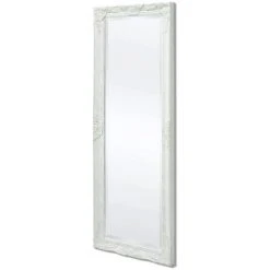 TRUE DEAL Miroir Mural Style Baroque 140 X 50 Cm Blanc -Miroir Soldes Boutique 26220301 4