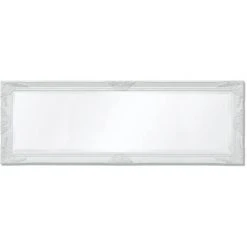 TRUE DEAL Miroir Mural Style Baroque 140 X 50 Cm Blanc -Miroir Soldes Boutique 26220301 5