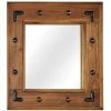 TRUE DEAL Miroir Bois D'acacia Massif 50 X 50 Cm -Miroir Soldes Boutique 26222633 1