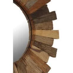 TRUE DEAL Miroir Mural Bois De Récupération Massif 70 Cm -Miroir Soldes Boutique 26222637 4