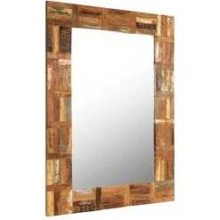 TRUE DEAL Miroir Mural Bois De Récupération Massif 60 X 90 Cm -Miroir Soldes Boutique 26222745 2