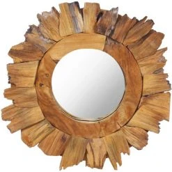 TRUE DEAL Miroir Mural 40 Cm Teck Rond