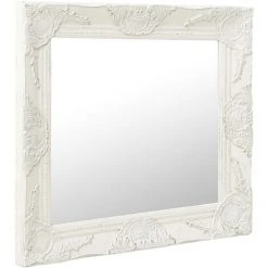 TRUE DEAL Miroir Mural Style Baroque 50x50 Cm Blanc -Miroir Soldes Boutique 26304900 2