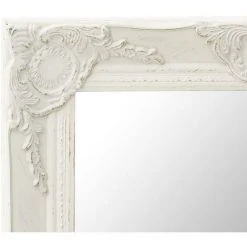 TRUE DEAL Miroir Mural Style Baroque 50x50 Cm Blanc -Miroir Soldes Boutique 26304900 4