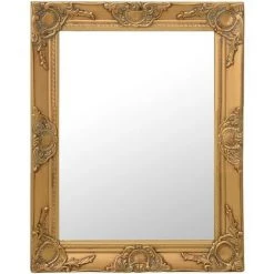 TRUE DEAL Miroir Mural Style Baroque 50x60 Cm Doré