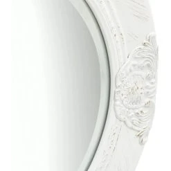 TRUE DEAL Miroir Mural Style Baroque 50 Cm Blanc -Miroir Soldes Boutique 26305079 3
